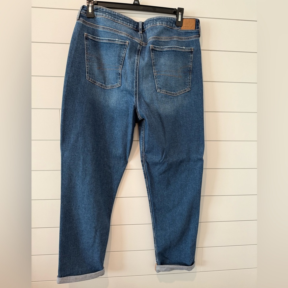 American Eagle Outfitters Blue Boyfriend Jeans Relaxed Fit - Picture 2 of 2